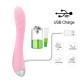 Вібратор Silver Fox G-spot USB, Рожевий