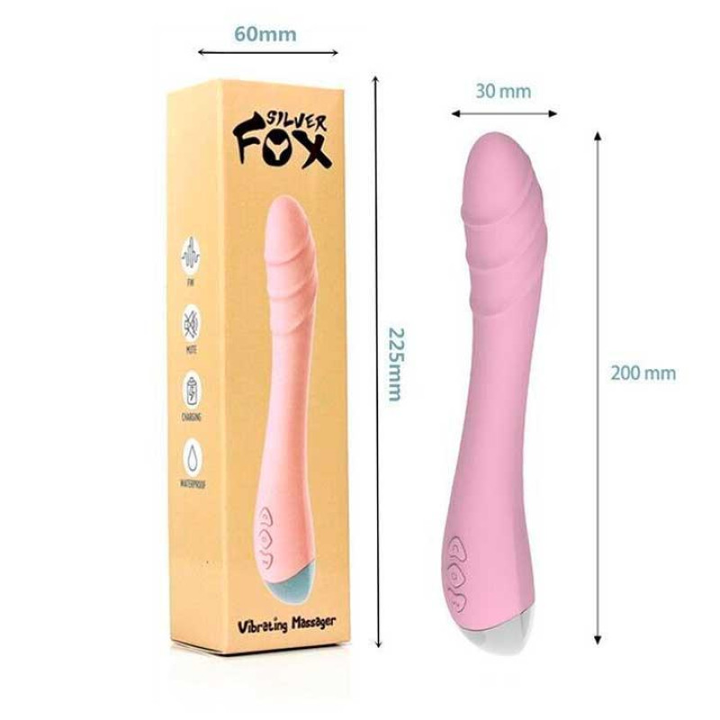 Вібратор Silver Fox G-spot USB, Рожевий