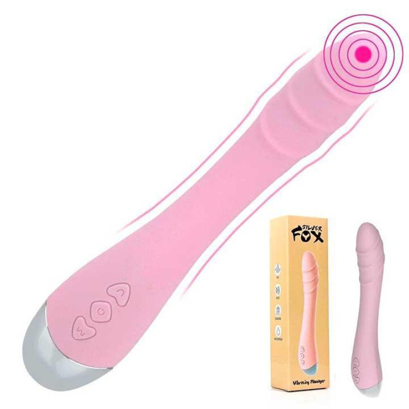 Вібратор Silver Fox G-spot USB, Рожевий