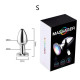 Анальная пробка Magic Motion Equinox стальная светящаяся смарт с Д/У USB 7,2*2,8 см