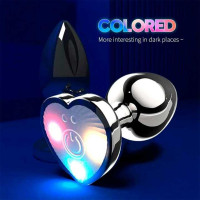 Анальна пробка смарт сталева Magic Motion Equinox USB з Д/К світиться 8,2*3,4 см