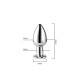 Анальная пробка Magic Motion Equinox стальная светящаяся смарт USB с Д/У 8,2*3,4 см