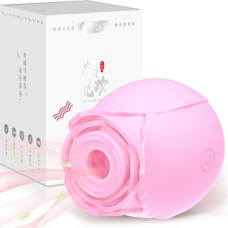 Вакуумный вибратор для клитора Red Rose Розовый