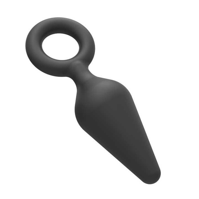 Анальная пробка силиконовая Velvet Ring с кольцом 4,3 см