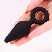 Анальна пробка силіконова з кільцем Velvet Ring 3,4 см