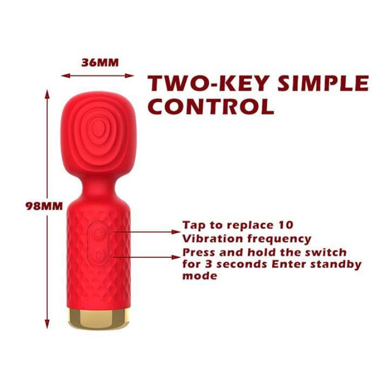 Мини вибратор для клитора микрофон USB красный