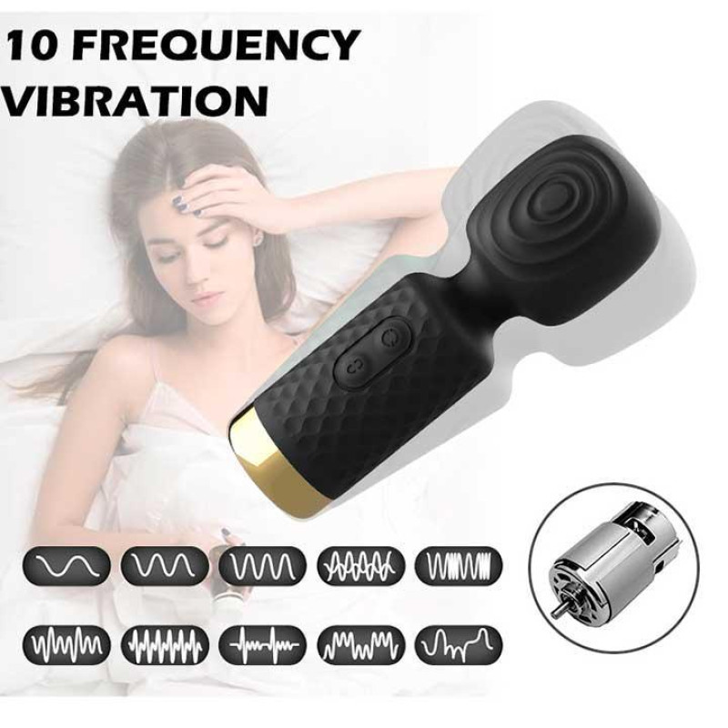 Мини вибратор для клитора в форме микрофона USB, черный