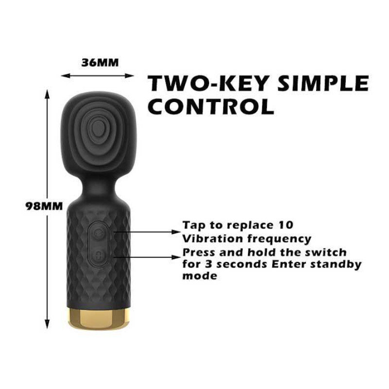 Мини вибратор для клитора в форме микрофона USB, черный