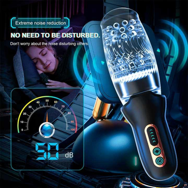 Автоматичний мастурбатор Warrior 360 з 10 вібраціями та 5 ротаціями