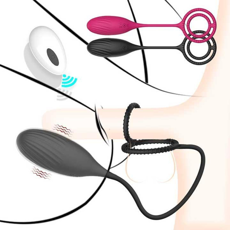 Вибратор Kinky 3 в 1: эрекционное кольцо, массажер простаты, для пар, виброяйцо