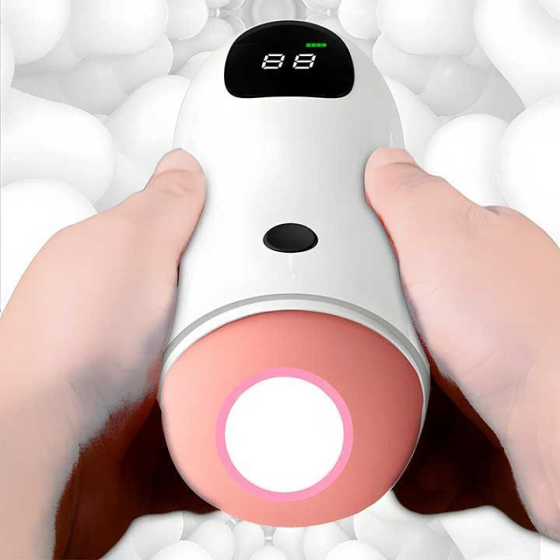 Автоматичний мастурбатор Sex robot з навушниками та дисплеєм USB Type-C