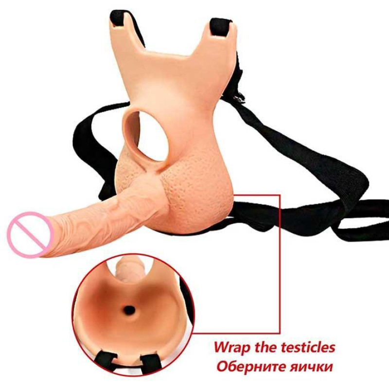 Анальний фалоімітатор на ремені Lovetoy Vibrating Unisex, 10 режимів вібрації