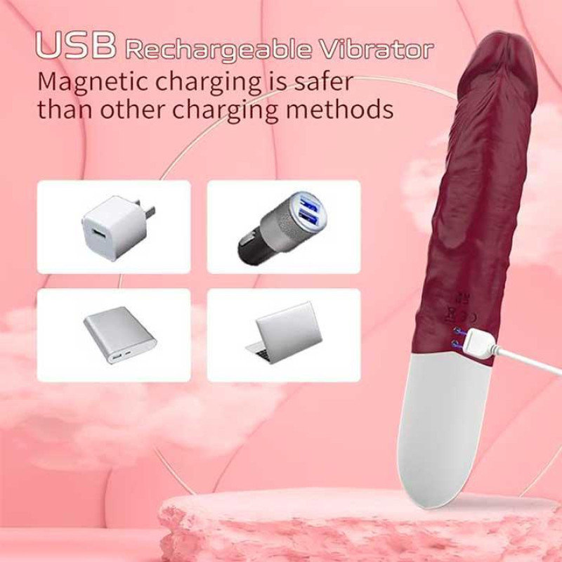 Реалістичний вібратор Satisfyer Lover 12 режимів бордовий