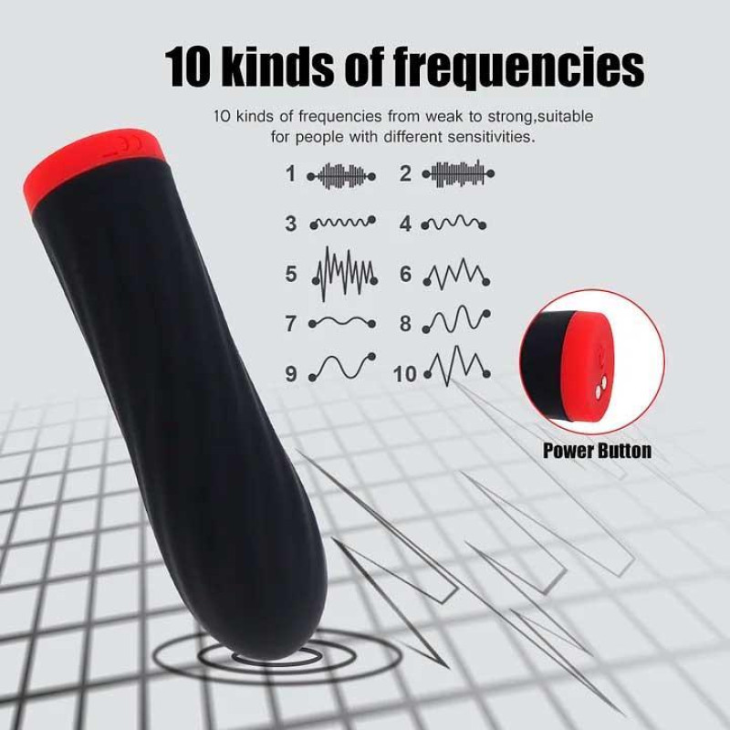 Мінівібратор Rechargeable Silicone Touch 10 режимів чорний