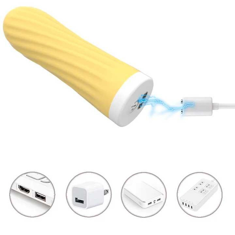 Мінівібратор Rechargeable Silicone Touch 10 режимів вібрації жовтий
