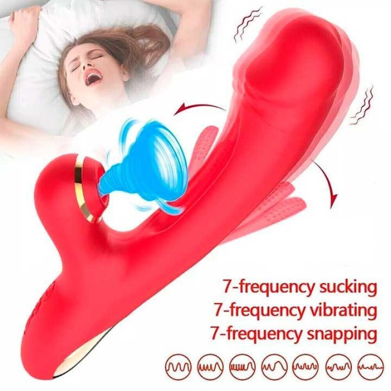 Вібратор Pretty Love Finger Bunny 3в1 фіолетовий, 21 режим