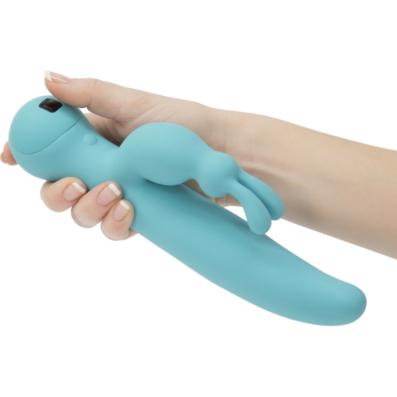 Вибратор-кролик SWAN Touch Duo Teal с сенсорным управлением, ротацией и глубокой вибрацией
