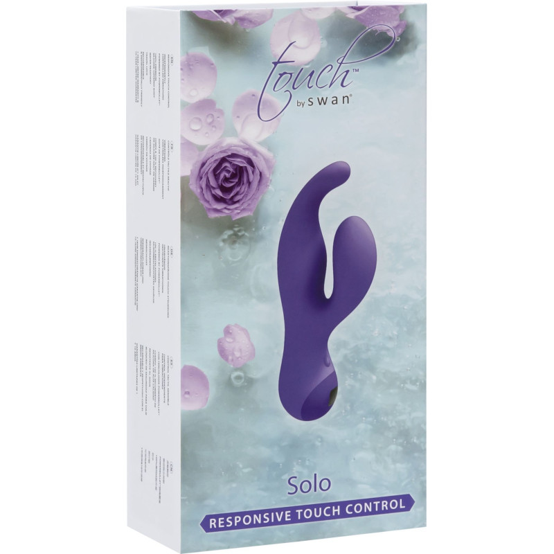 Вибратор-кролик Swan Touch Solo Purple, сенсорное управление, глубокая вибрация для точки G