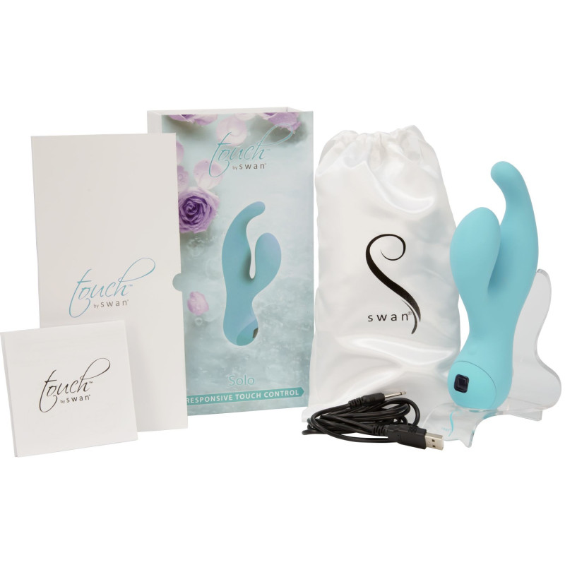 Вибратор-кролик SWAN Touch Solo Teal с сенсорным управлением, глубокая вибрация для точки G