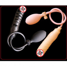 Надувний анальний розширювач ділдо, Тілесний, 12*4-6 см — Keks-Hub