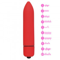 Вибропуля Десятискоростная Водонепроницаемая Красная