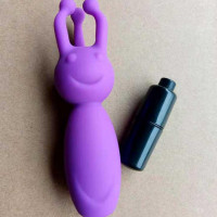 Вібратор із вусиками та усмішкою Фіолетовий