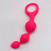 Силиконовая Анальная Пробка Тыква Розовая 1,9*2,3*3*15 см
