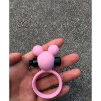 Ерекційне вібро кільце з вушками Світло-рожевий