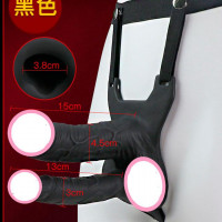 Двойной полый страпон с вибрацией Lovetoy 10 режимов - Черный