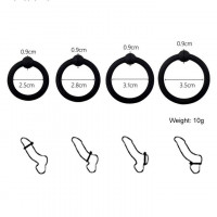 Набір ерекційних кілець (4 шт) - Чорний