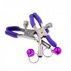 Затискачі для сосків із дзвіночком Бузкові — Keks-Hub