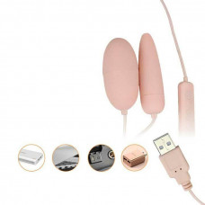 Віброяйце Подвійне Анально-Вагінальне з USB-зарядкою — Keks-Hub
