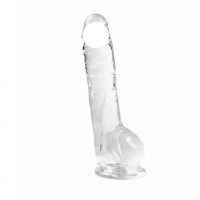 Гнучкий фалос на присосці 18x13.5 см - Прозорий