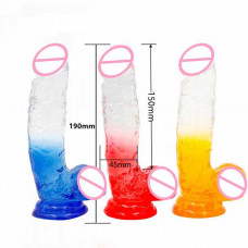 Гелевий фалоімітатор SILEXD - 19*3.8 см, Червоний — Keks-Hub