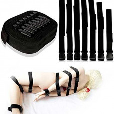 БДСМ набір ременів для зв'язування - Чорний - Садо-мазо