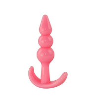 Силіконова анальна пробка рожева 2.2*9 см