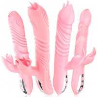 Вібратор з поступальними рухами і підігрівом Pretty Love 