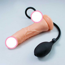 Надувний реалістичний фалоімітатор з грушею 