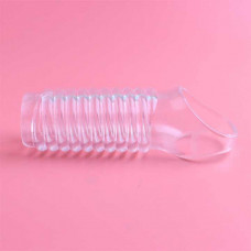 Рельєфна насадка на пеніс з відкритою голівкою - Прозорий - 11.5*4см