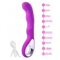 Вібратор для стимуляції точки G USB -  Фіолетовий - Вібратори