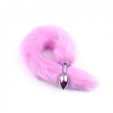 Анальний корок із лисячим хвостиком — Бузковий — Анальні іграшки