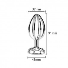 Сталевий анальний корок SexyFire L 3,7 см — Анальні іграшки