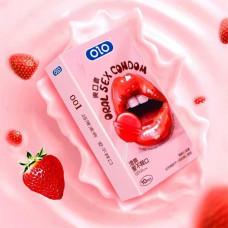 Презервативи OLO Ultrathin Oral Sex Ультратонкі Полуниця 10 шт.