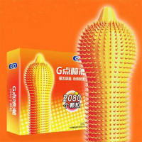 Презервативы ребристые OLO 2080 шипов со стимуляцией точки G и пролонгирующим эффектом 3 шт