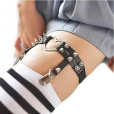 Гартер на 2 ноги з підв'язками для панчіх, шимами та сердечком 2 шт.