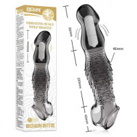 Насадка з вібрацією для збільшення пеніса Crystal Skin Penishulle Vibro збільшує на 8 см