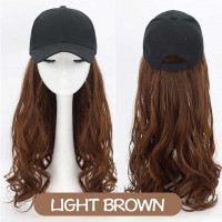 Перука кепка з хвилястим волоссям 60 см Шатенка