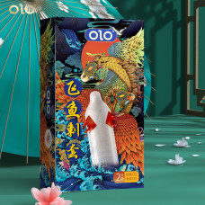 Презервативи стимулюючий з вусиками OLO Flying Fish з силіконовою змазкою 18 см 2 шт.