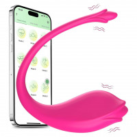 Силіконовий смарт вібратор міні масажер точки G та клітора керування додатком для жінок Рожевий