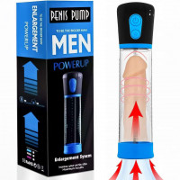 Помпа для збільшення члена електронна вакуумна BIGMAN Automatic 23 см Чорно-синя